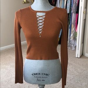 Never Worn Ribbed LS Top
